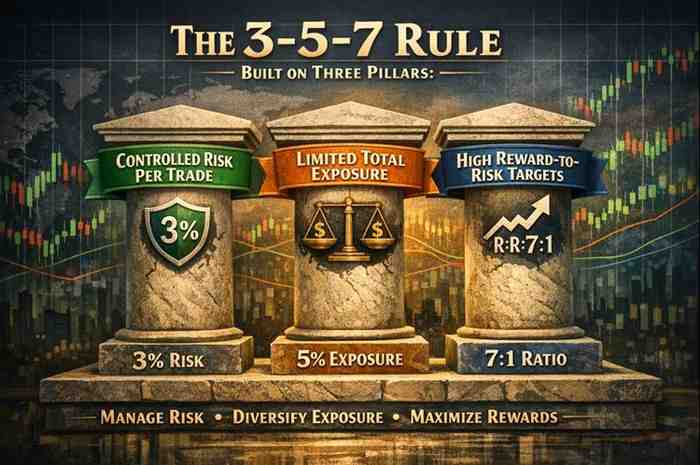 Three pillars of the 3-5-7 trading risk management framework