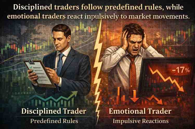 Comparison between emotional trading and disciplined trading behavior