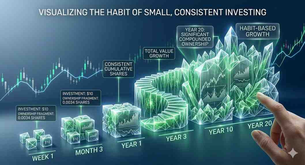Growth of consistent small investments over time