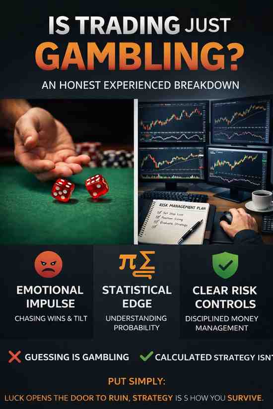 Trader experiencing emotional stress compared to calm disciplined trading