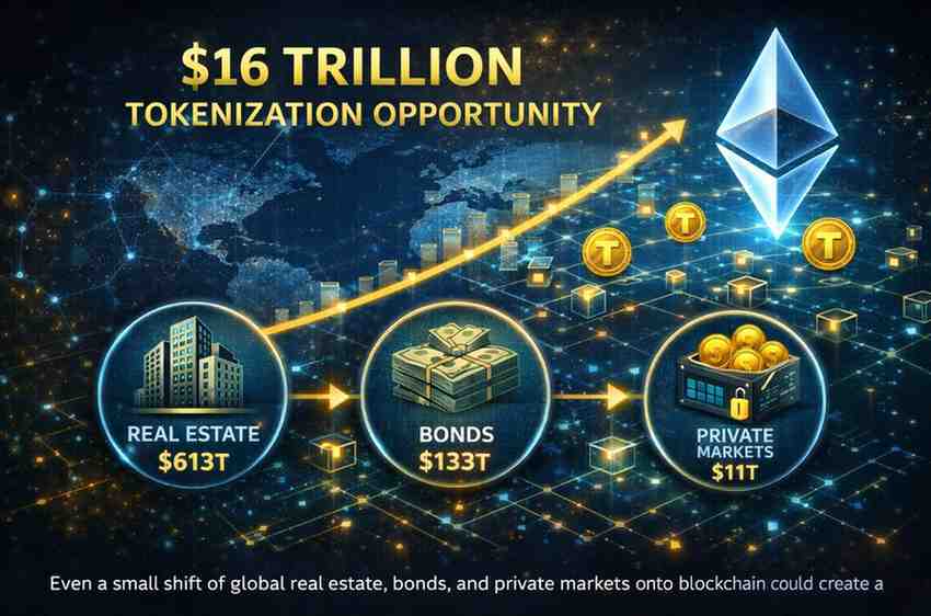 Visual showing the scale of tokenization opportunity across global asset markets