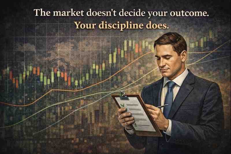 Trader choosing discipline and long-term consistency over emotional gambling